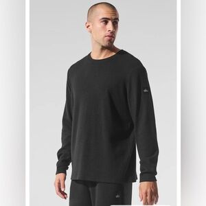 Alo Yoga Size Large Elevate Waffle Long Sleeve Crew